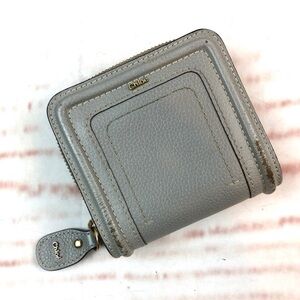 Chloe Gray Leather Wallet